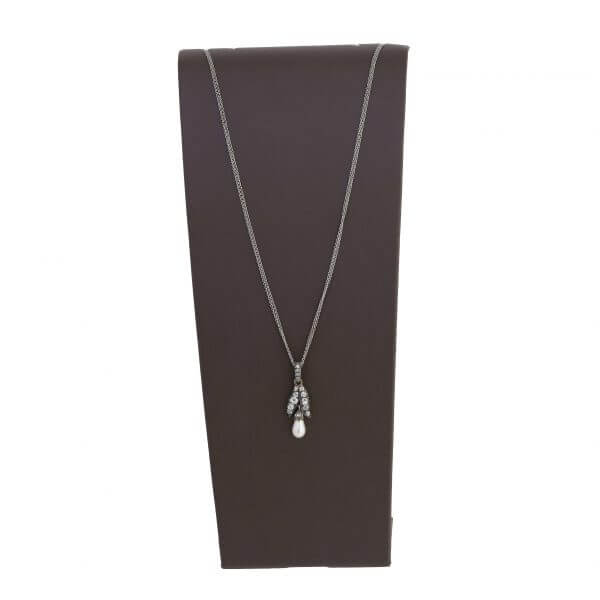 Diamond Pearl Pendant, antique 