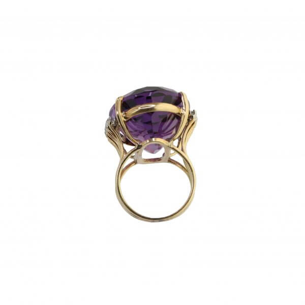 Amethyst Diamant Ring, 40er Jahren