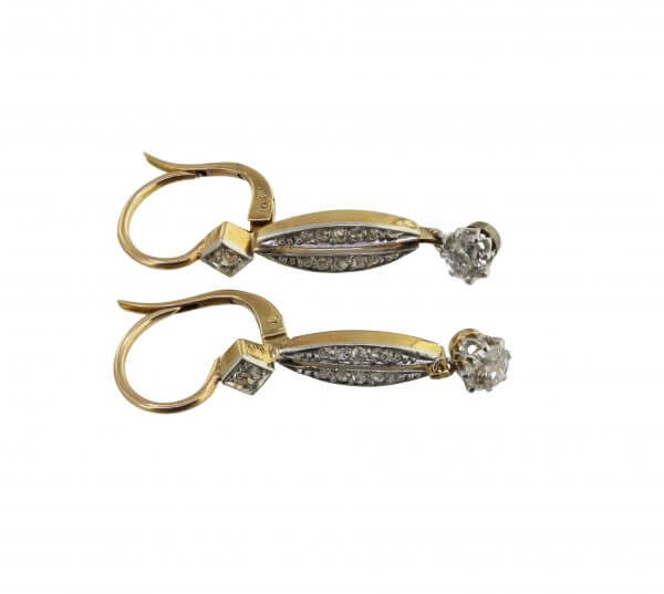 Diamond Earrings, Art Deco 1920