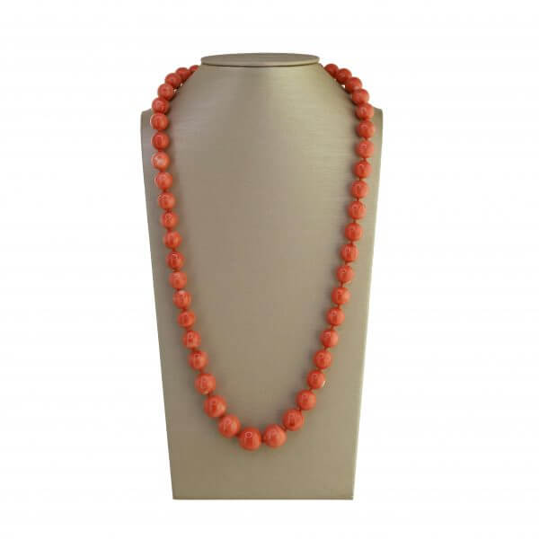 Coral Necklace, signed by Bucherer