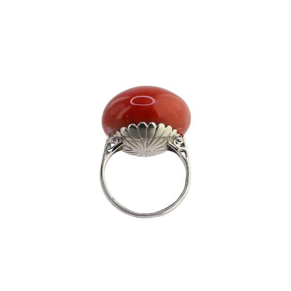 Coral Ring, French, 1920