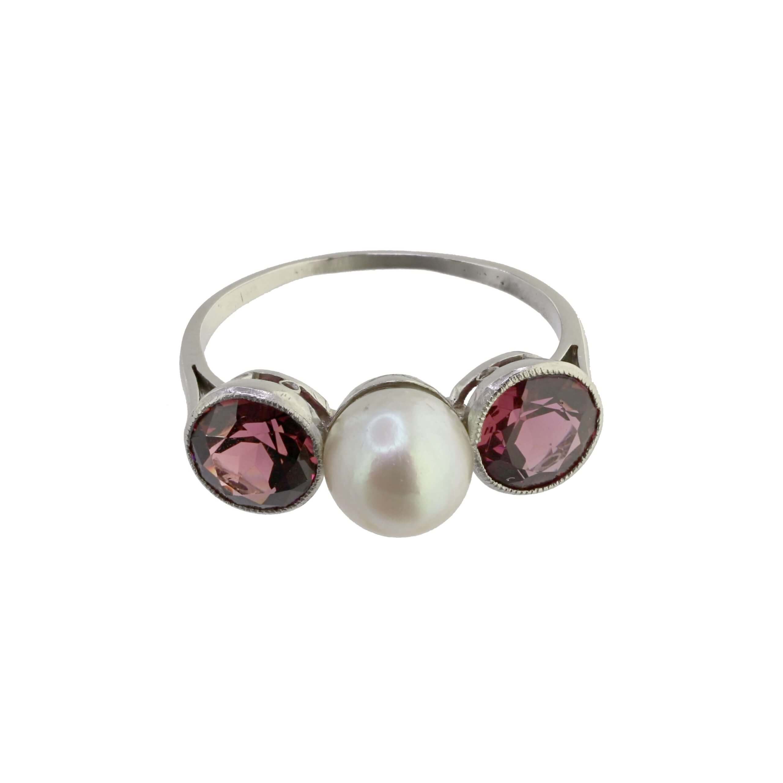Garnet Pearl Ring