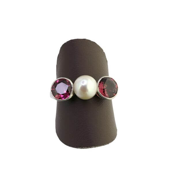 Garnet Pearl Ring