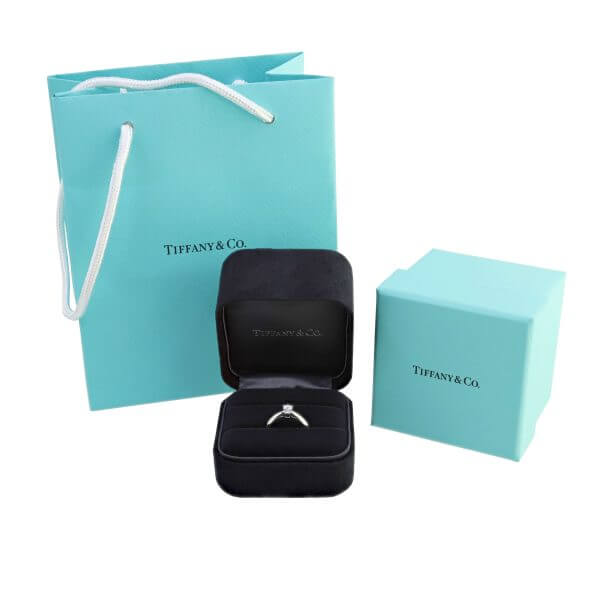 Diamant Solitaire Ring, signiert Tiffany & Co