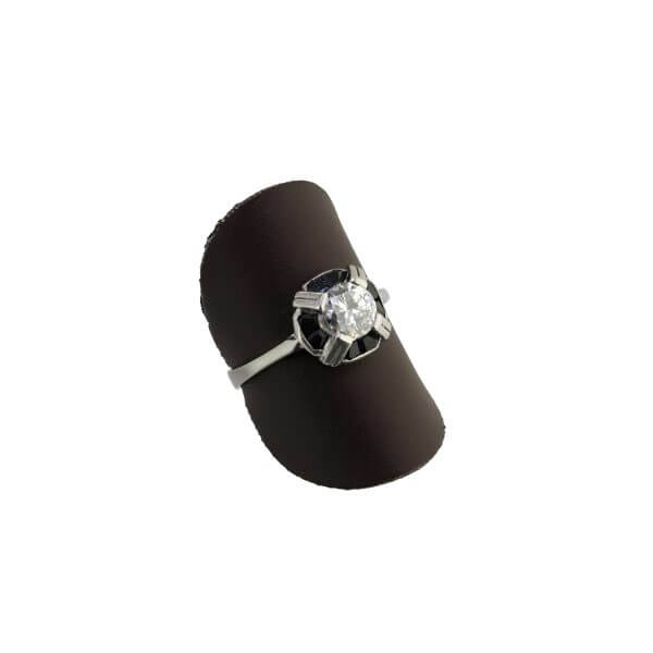 Diamond Synthetic-Sapphire Ring,