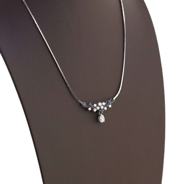 Diamond Sapphire Necklace, signed by Bucherer