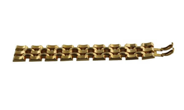 Gold Bracelet, 40's, signed Eric Wegner, Genève