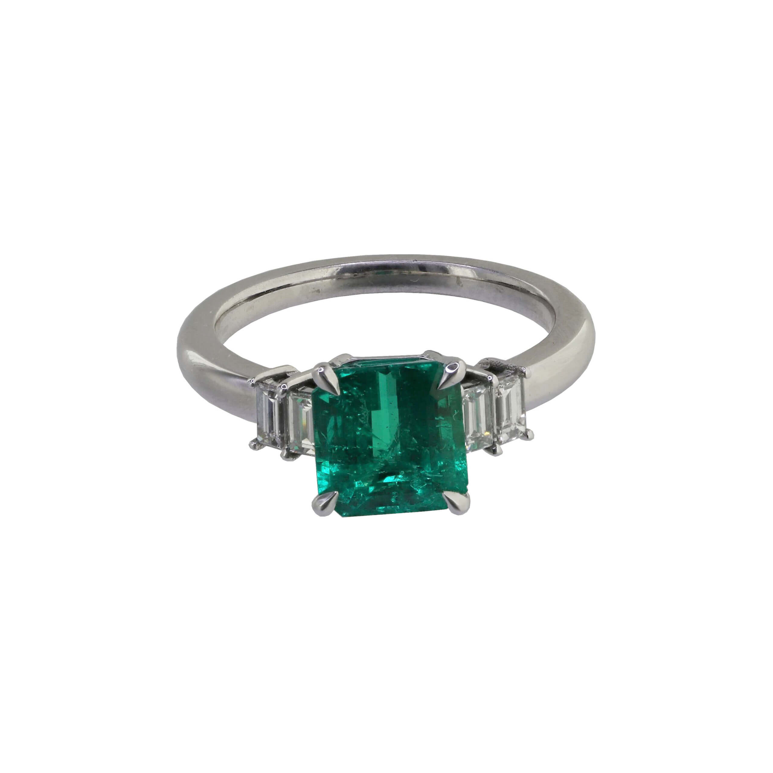 Diamond Emerald Ring, Colombian