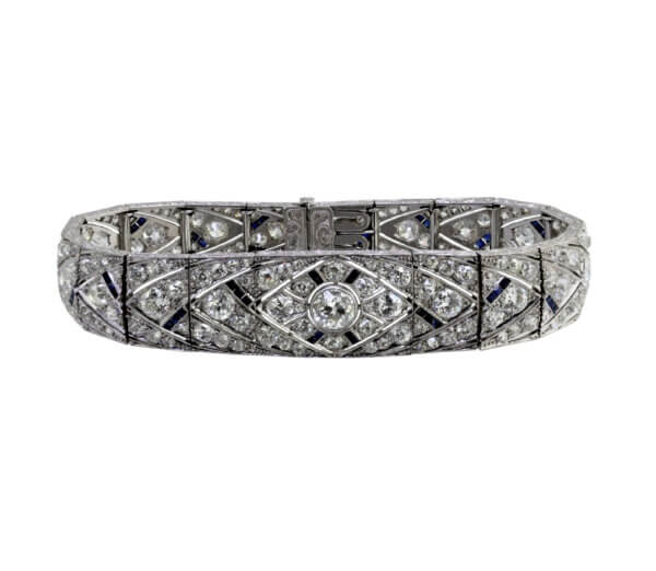 Diamond Sapphire Bracelet, Art Deco, Vienna